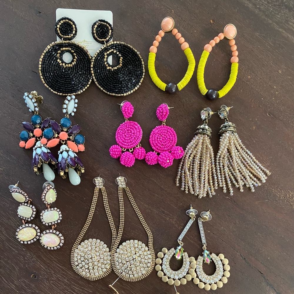 Bundle of 9 pairs of earrings, mostly Bauble Bar!